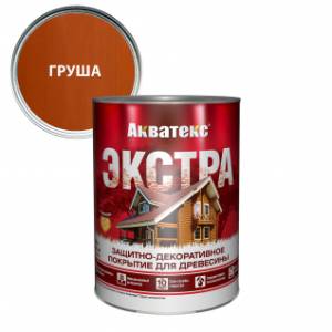 Защитно-декоративное покрытие для древесины Акватекс Экстра полуглянцевое груша 0.8 л