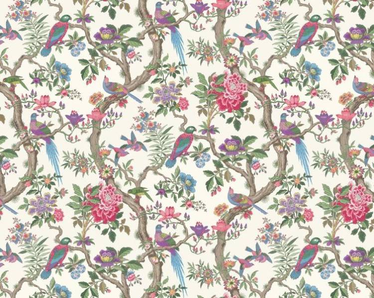 3D Фотообои Artegrafico «Яркие птицы в цветущих ветвях» CH-001 канвас