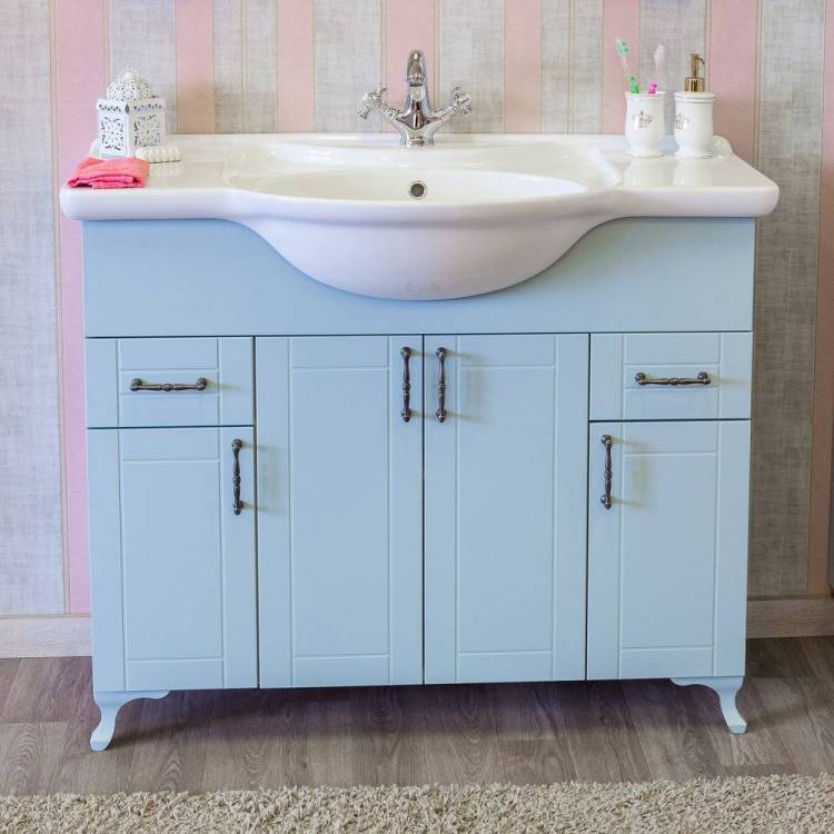 Тумба с раковиной Sanflor Глория 105, серая