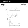 Полотенцедержатель WHITECROSS Ergo ER2254BL кольцо, черный матовый фото 2