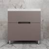Тумба с раковиной Style Line Матис 80 напольная, тауп темный, раковина белая, 82x80x45