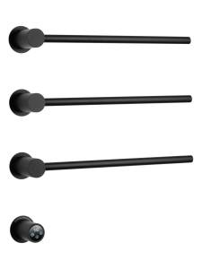 Полотенцесушитель электрический Wonzon & Woghand WW-AL313-MB встраиваемый, черный матовый