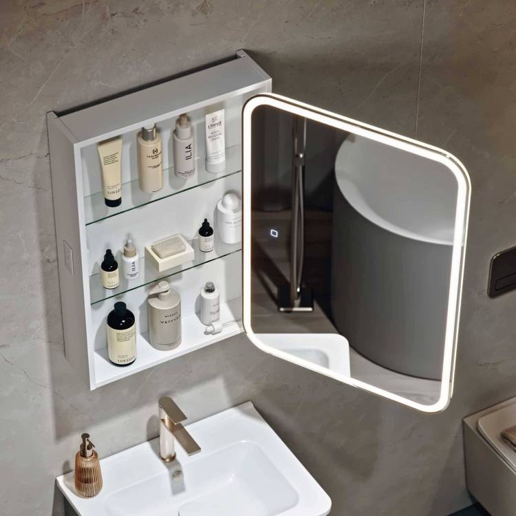 Зеркало-шкаф Alavann Cosmetic Light 50 ALV1174001 с подсветкой, белый