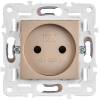 Розетка 1-местная с заземлением и шторками IEK Skandy SK-R14-16-K98 песочный фото 4