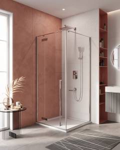 Душевой уголок Cezares LINER-A-1-90-C-Cr-L профиль хром, стекло прозрачное, 90x90x195