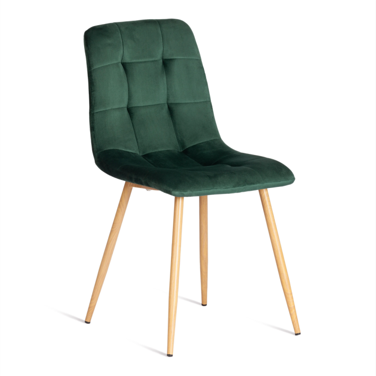 Стул Tetchair Chilly (mod. 7094-1) 21424 dark green (темно-зеленый) HLR57/натуральный