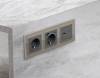 Лицевая панель для электрической розетки с заземлением со шторками 2USB A+C Ambrella Volt Alfa AP6600 фото 2