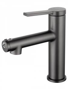 Смеситель для раковины Wonzon & Woghand WW-H1017-BGG с функцией полоскания, темный графит