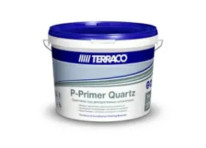 Кварц-грунт адгезионный под декоративные штукатурки Terraco P-Primer Quartz 16 кг