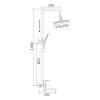 Душевая система Rose R2136F белый, хром фото 2