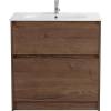 Тумба с раковиной BelBagno KRAFT-1000-2C-PIA-RT 100x46x83 Rovere Tabacco напольная с фрезерованными ручками по всей длине фасада с двумя выкатными ящиками
