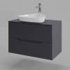 Тумба с раковиной Orange Line Li-80TugMDF+B07-500W графит матовый, 80.5 см фото 3
