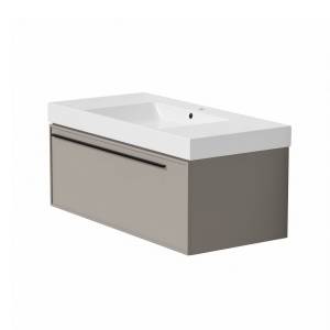 Тумба с раковиной La Fenice Elba Cappuccino NFNC-01-ELB-C-100-3-100 бежевая матовая, 100 см
