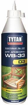TYTAN PROFESSIONAL WB 33 D3 клей ПВА для древесины, водостойкий, белый (750гр)