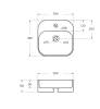 Раковина Cezares CZR-6615-BO белая матовая, 39.5x39 фото 8