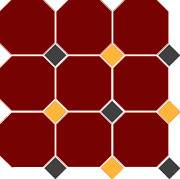 Керамогранит Top Cer Victorian Designs series 4420 OCT21+14-B Brick Red OCTAGON 20/Ochre Yellow 21 + Black 14 Dots 30x30 Керамогранит Top Cer Victorian Designs series 4420 OCT21+14-B Brick Red OCTAGON 20/Ochre Yellow 21 + Black 14 Dots 30x30