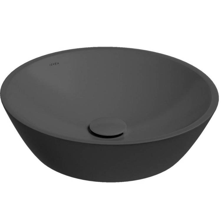 Раковина Isvea SistemaY Soft 10SY66045SV-2C 45 см, антрацит матовая