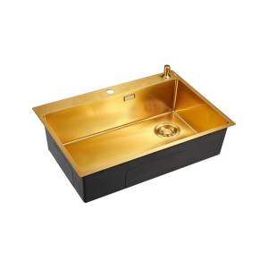 Кухонная мойка EMAR PVD EMB-660(TOP) PVD Golden, 50x66