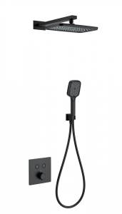 Душевой комплект Wonzon & Woghand WW-D2017-B-MB с термостатом, черный
