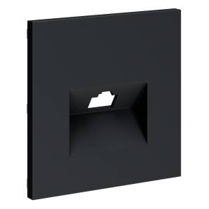 Лицевая панель для компьютерной розетки RJ-45 Voltum S70 VLS001307 графит