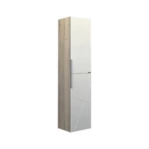 Шкаф-пенал Comforty Мерано-35 00-00008479 подвесной, белый/дуб дымчатый