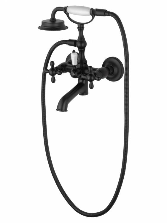 Смеситель для ванны Wonzon & Woghand WW-88639020-MB с душем, черный матовый