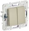 Выключатель 2-клавишный IEK Skandy SK-V20-0-10-K10 бежевый
