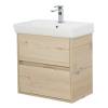 Тумба под раковину Belbagno Neon NEON-500-2C-SO-PB 47.2x34.6x55 Pino Bianco подвесная с двумя выкатными ящиками, с доводчиками фото 2