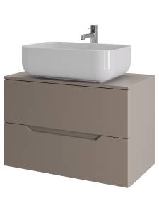 Тумба с раковиной Orange Line Li-80TuLMDF+B03-600W латте матовый, 80.5 см