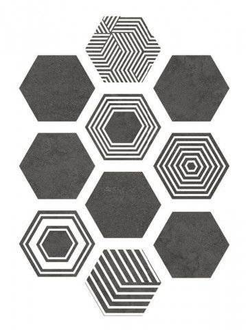 Керамогранит ITT Ceramic Pier17 Hexa Zinc 23.2x26.7