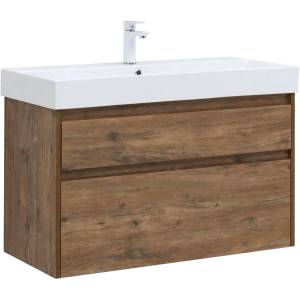 Тумба с раковиной Aquanet Nova Lite 100 291828 Дуб рустикальный