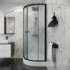 Душевой уголок Niagara Eco NG-003-14MT профиль черный, стекло матовое, 80х80х195 фото 5