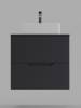 Тумба с раковиной Orange Line Li-60TugMDF+B04-405W графит матовый, 60 см фото 3