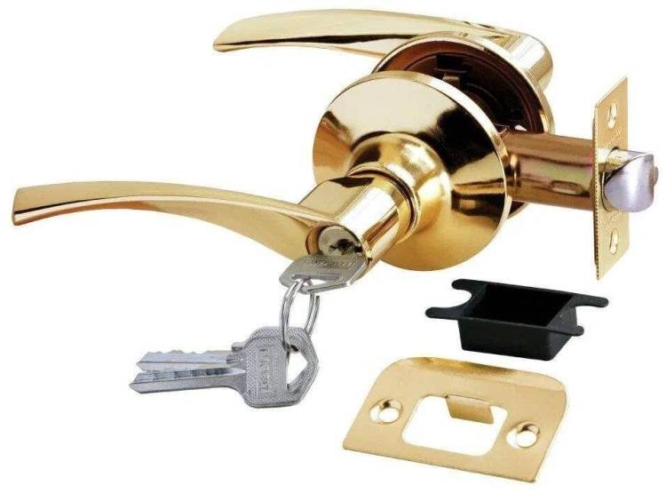 Дверная ручка Rucetti HK-02 L PG Ключ-фиксатор золото