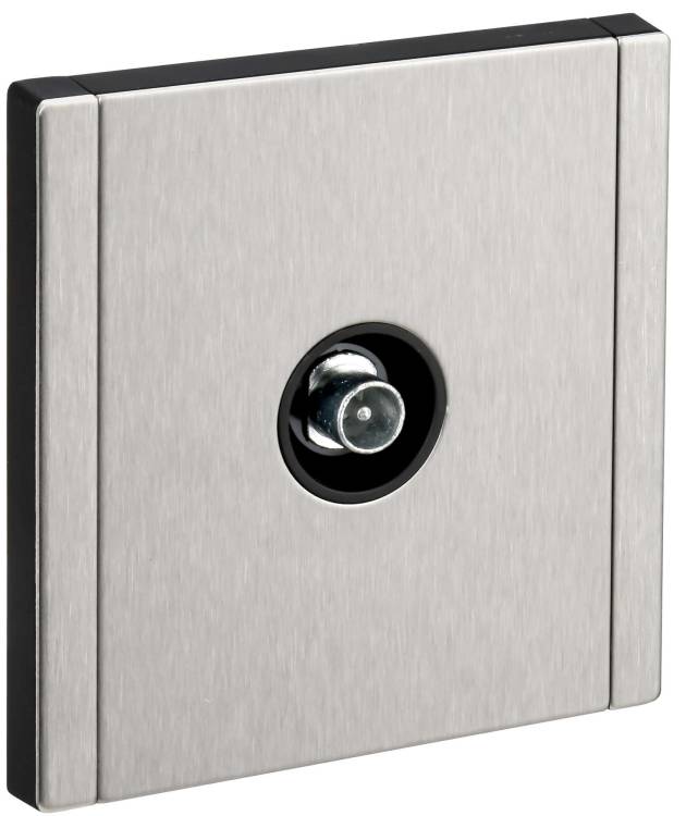 ТВ-розетка проходная IEK Forte&Piano FP-A10-P-M-K50 никель