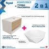 Тумба с раковиной Teymi Ritta подвесная, белый, дуб, 75 см, с раковиной Diamond 48 фото 2