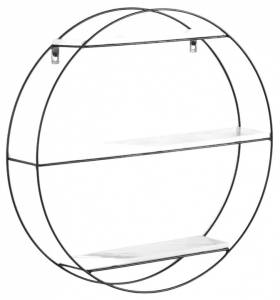 Полка навесная Stool Group Luna FDC9685 bl w/m черная, белый мрамор 50x10x50
