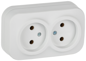 Розетка 2-местная IEK Glory ERH20-K01M-10 белый матовый