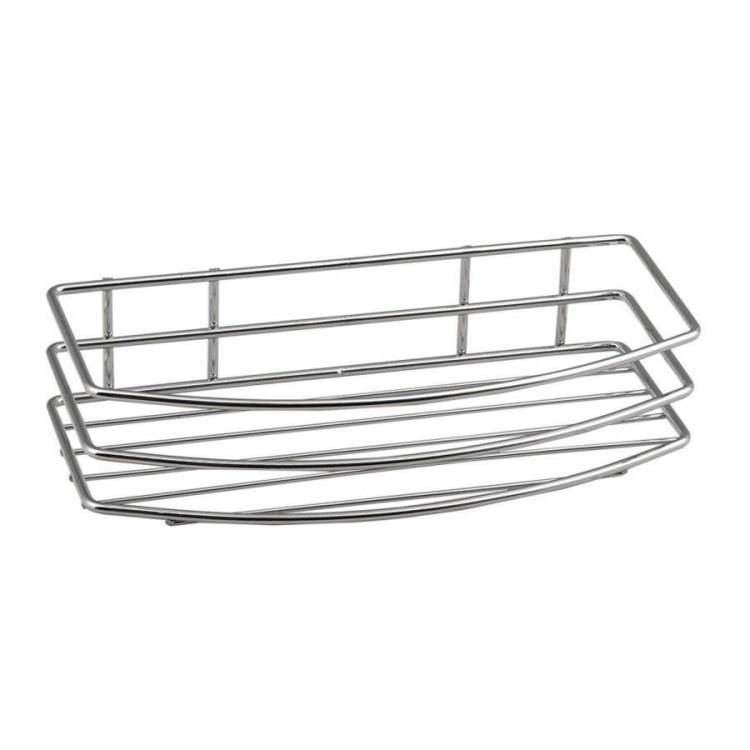 Полка SAPHO CHROM LINE одинарная из проволоки с бортиком, нержавеющая сталь, 255x60x120 мм, хром