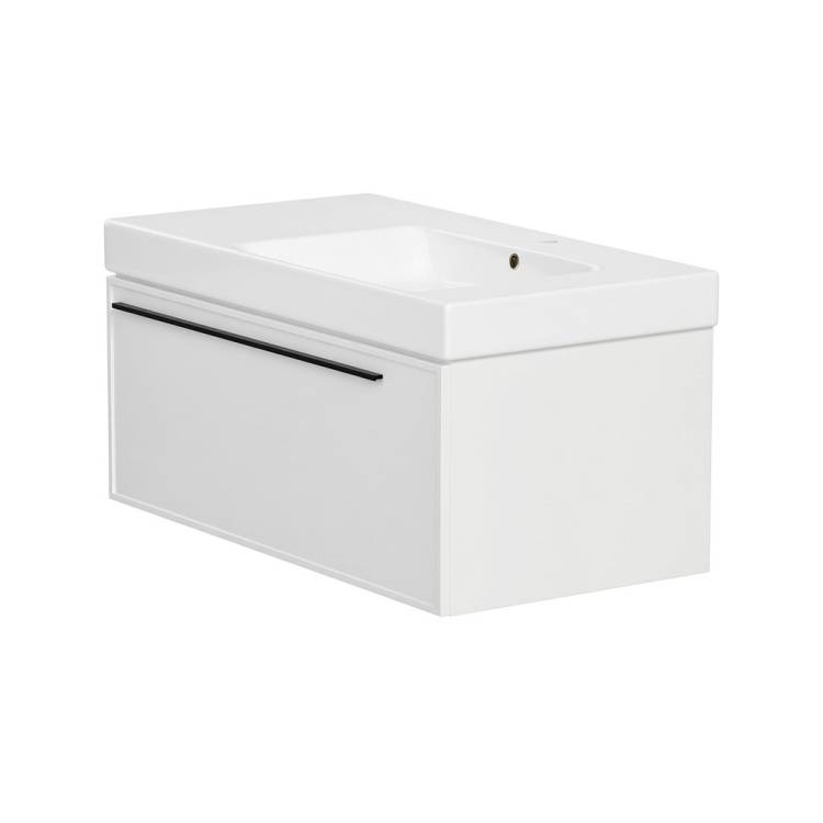 Тумба с раковиной La Fenice Elba Bianco NFNC-01-ELB-B-90-3-90R белая матовая, 90 см