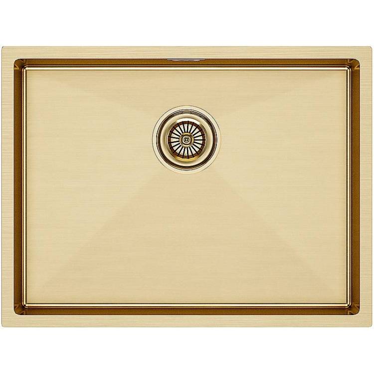 Мойка кухонная Paulmark Next PM215844-BG 58x44 брашированное золото