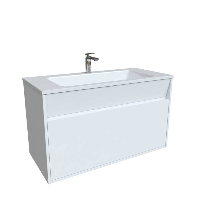 Тумба с раковиной Iddis Esper 100 ESP10W0i95K подвесная, белый