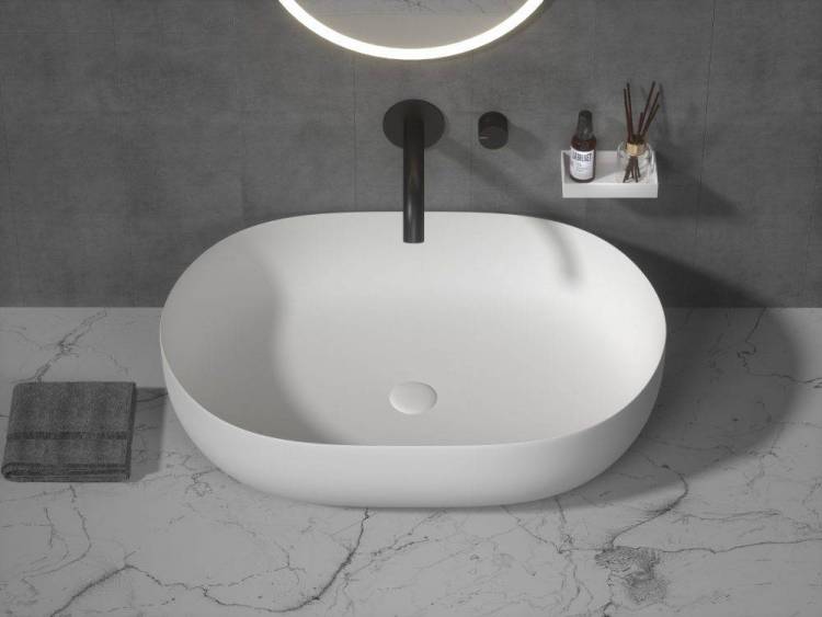 Раковина-чаша Armadi Art Monaco 879-50 кориан овальная матовая, Slim 500x350x135