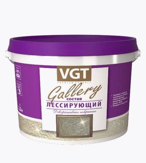VGT GALLERY ЛЕССИРУЮЩИЙ МАТОВЫЙ состав для декоративных штукатурок, бесцветный (2,2кг)