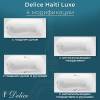 Чугунная ванна Delice Haiti Luxe DLR230638R 170x80, белая, с отверстиями под ручки, без ножек фото 7
