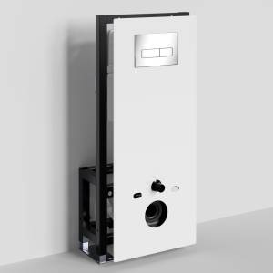Система инсталляции для унитазов Wasserkraft Glan 66TLT.010.ME.WH.CH03 клавиша хром