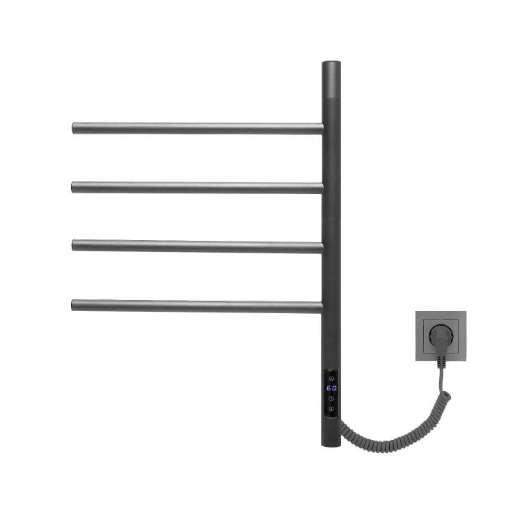 Полотенцесушитель электрический Vincea VTD-1S1CGE графит, с таймером, 43x60