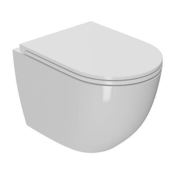 Унитаз подвесной Sintesi Evi SIN-TS-EVI-152 Tornado 3.0 безободковый, с крышкой-сиденьем микролифт