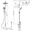 Душевая стойка Ideal Standard Idealrain Soft A5691AA 3 режима, Chrome (Хром) фото 3