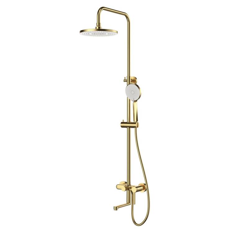 Душевая стойка ESKO Sochi ST260SCGold золотая, со смесителем